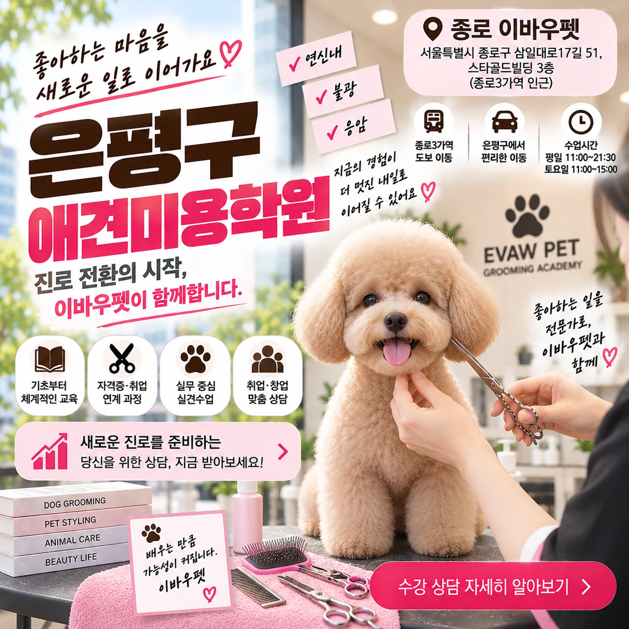 은평구애견미용학원 진로 전환, 등록 전에 무엇부터 정리할까?