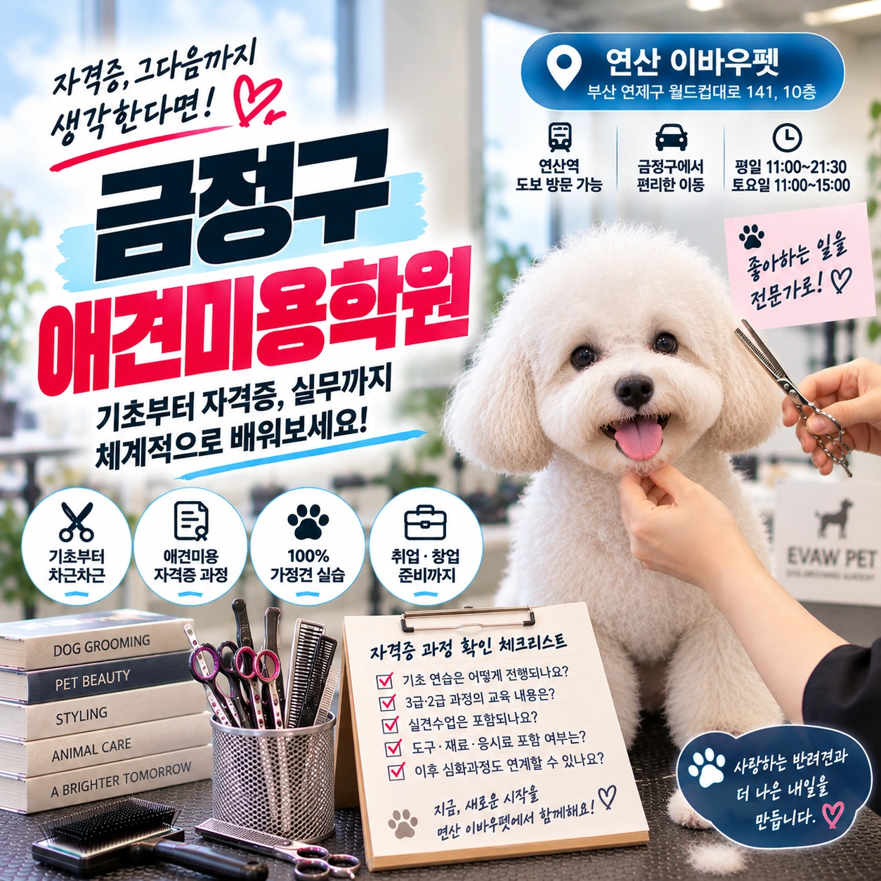 금정구애견미용학원 자격증 과정표에서 무엇을 확인해야 할까?