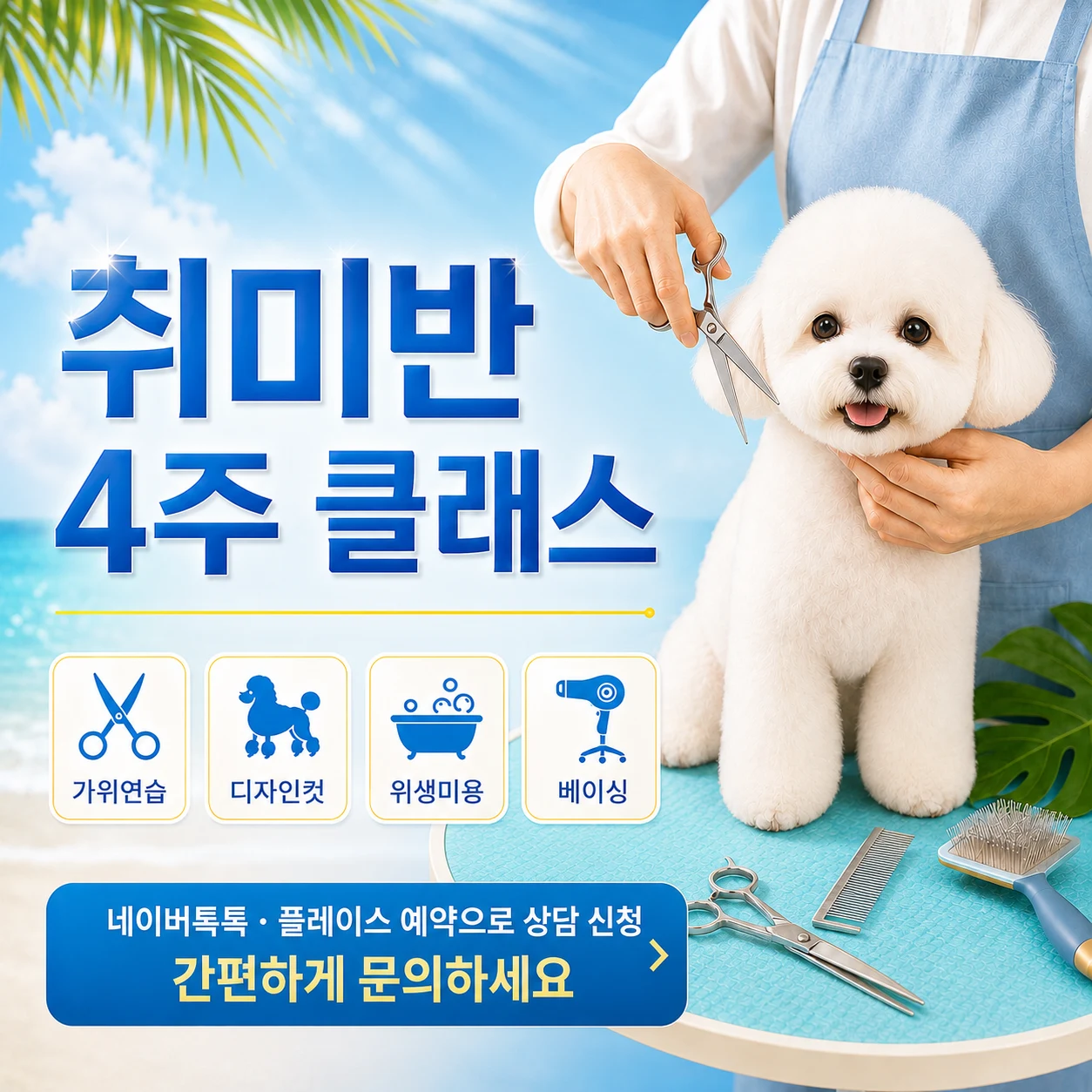 천호애견미용학원 이바우펫 반려견 셀프케어 취미반 4주 클래스