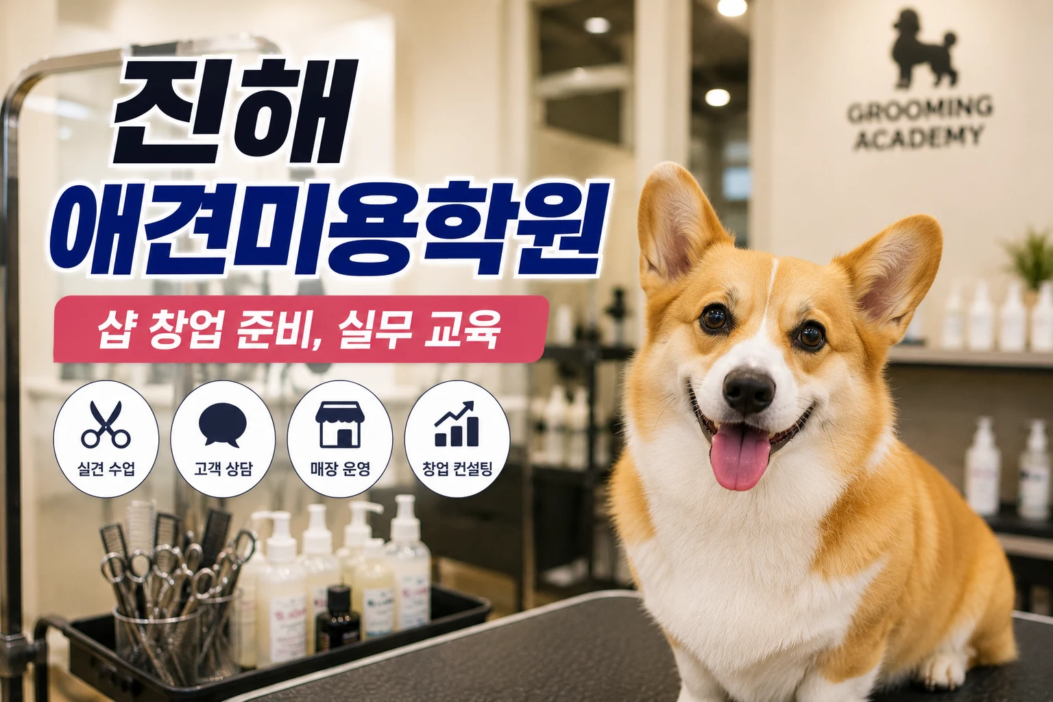 진해애견미용학원 창업이 목표라면 배울 범위가 달라집니다 - 이바우펫