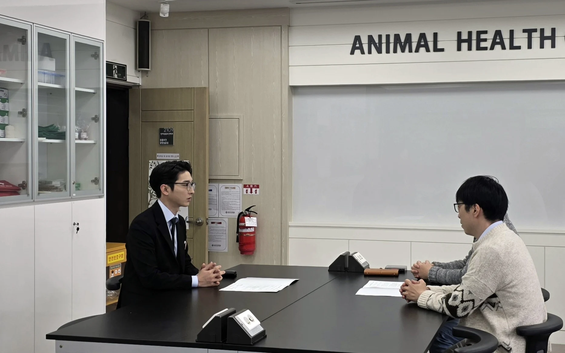 호남대학교 반려동물산업학과와 이바우펫애견미용학원 협약 논의 모습