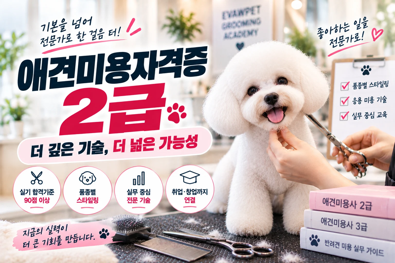 애견미용자격증2급 자격증 등급보다 중요한 것은 숙련도입니다 - 이바우펫