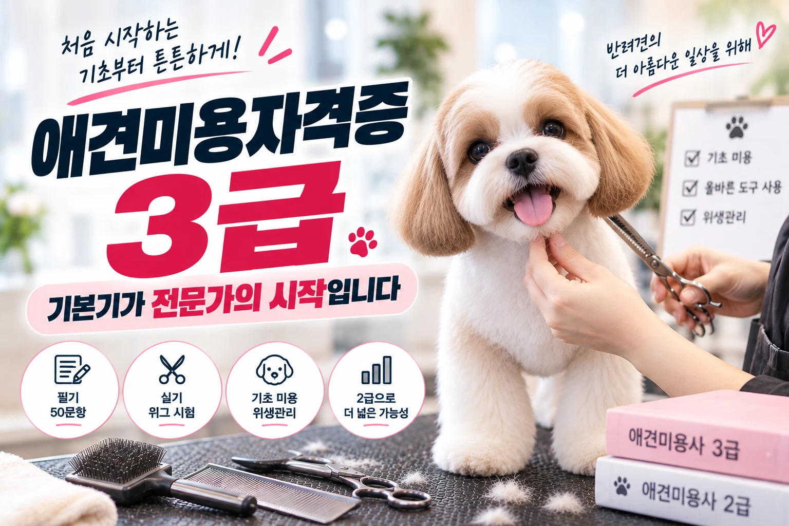 애견미용자격증3급 처음 시작할 때 무엇을 준비해야 할까요? - 이바우펫