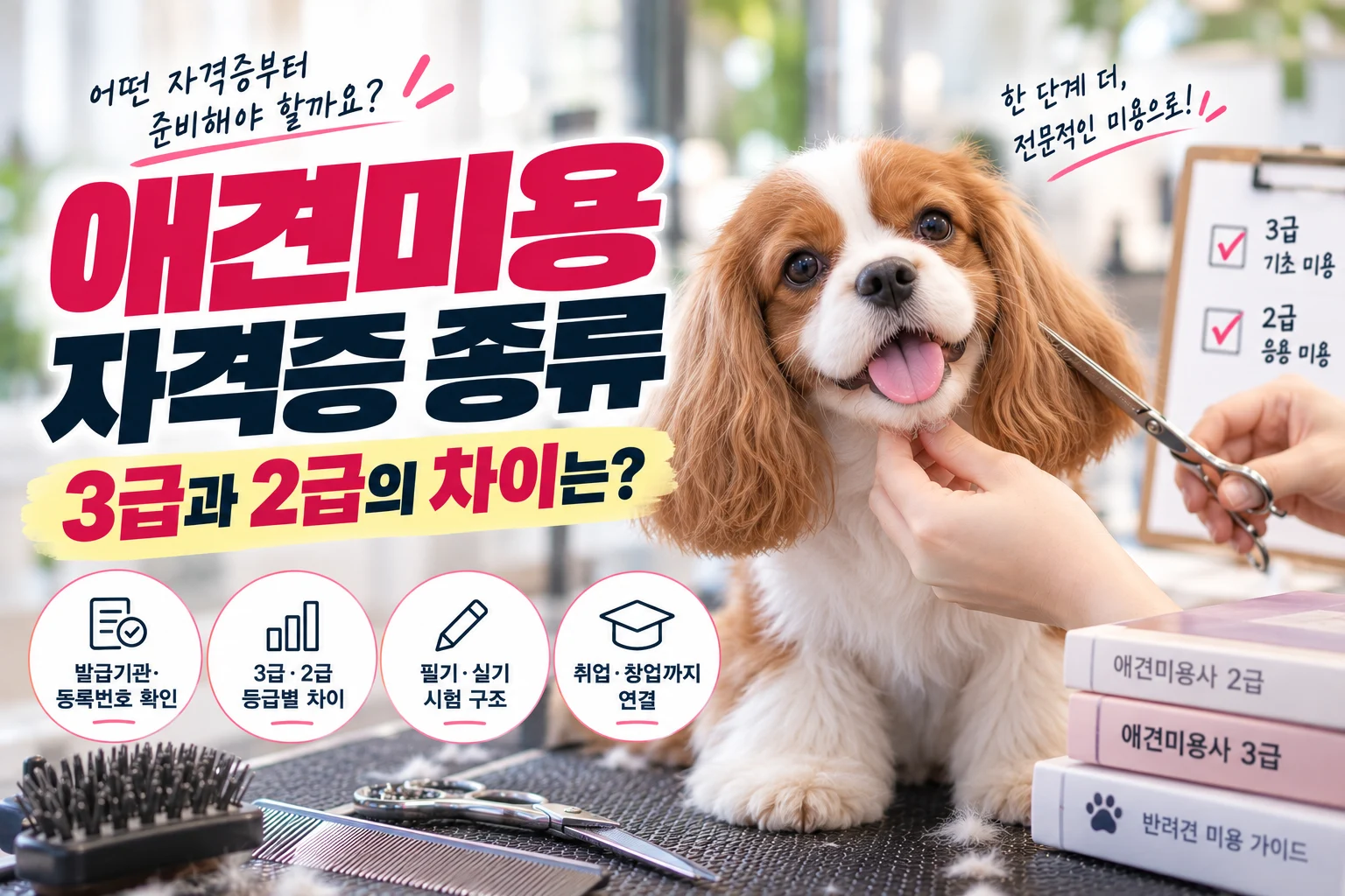 애견미용자격증 종류, 3급과 2급은 무엇이 다를까요? - 이바우펫